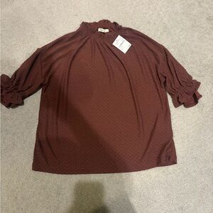 NWT Madewell Maroon Blouse